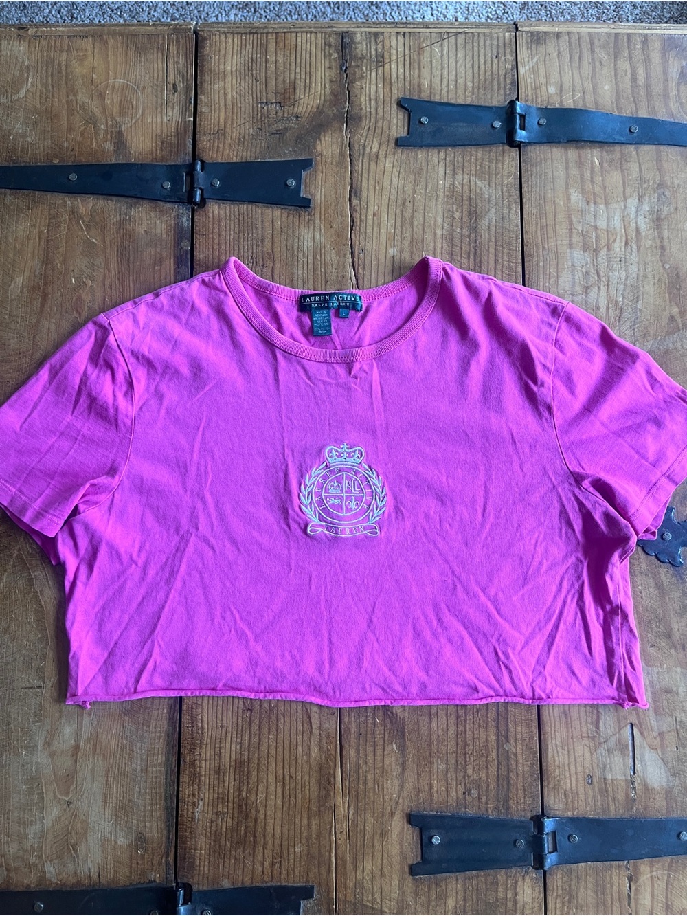 Lauren Active Pink Cropped DIY Crop Top
